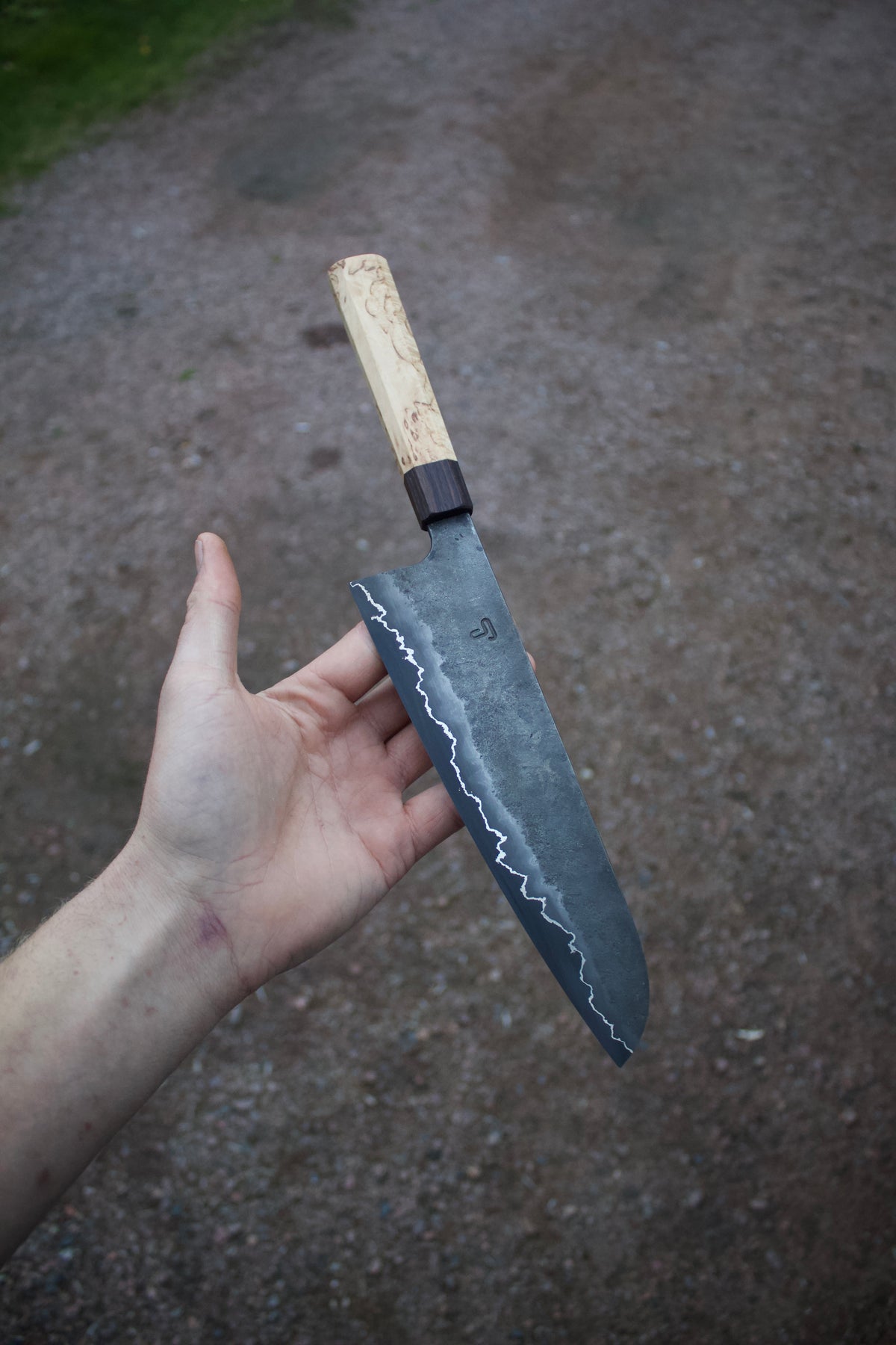 San Mai Santoku 56x205 mm high carbon Steel