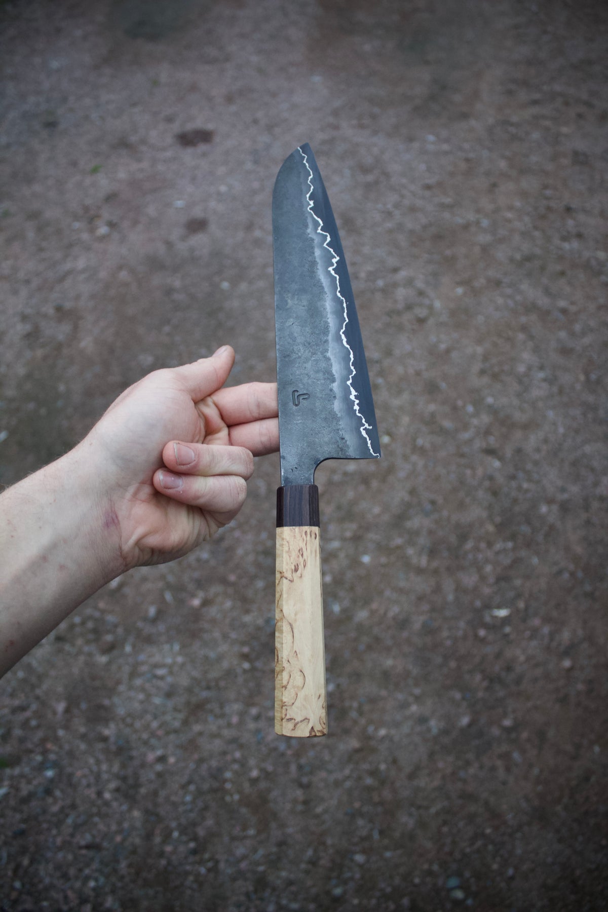 San Mai Santoku 56x205 mm high carbon Steel